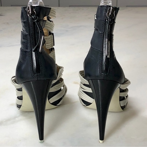 L.A.M.B. Monochrome Strappy Heels - Picture 5 of 15